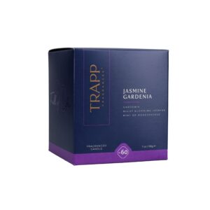 Trapp - No. 60 Jasmine Gardenia - 7 oz. Signature Candle - Aromatic Home Fragrance with Floral Scent of Gardenia, Night Blooming Jasmine, & Hint of Honeysuckle Notes - Petrolatum Wax