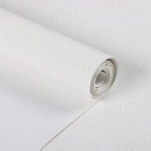 HGUAN Solid Color Glitter Faux Leather Rolls 12"X53"(30cmX135cm),Faux Leather Sheets Very Suitable for Making Crafts, Leather Earrings, Bows,Sewing (White)