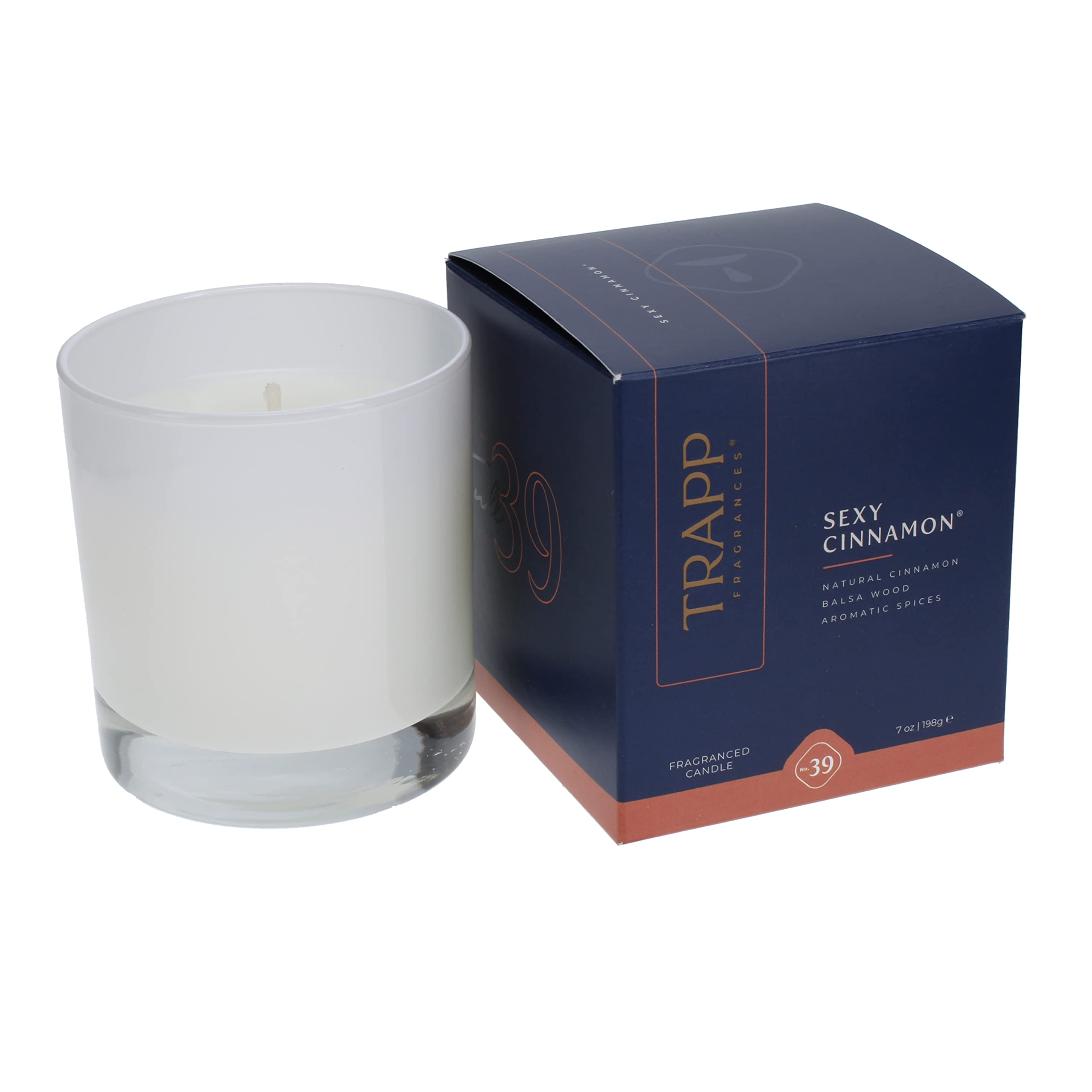 Trapp - No. 39 Sexy Cinnamon - 7 oz. Signature Candle - Aromatic Home Fragrance with Earthy Scent of Natural Cinnamon, Aromatic Spices, & Balsa Wood Notes - Petrolatum Wax