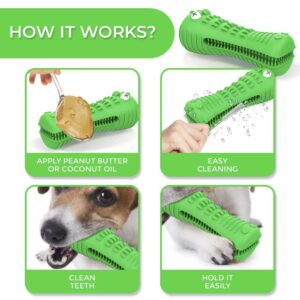 Dealhub Dog Chew Toy, Natural Rubber Dog Toothbrush Aggressive Chewers, for Medium to Large Dogs, Squeaky Dog Toy, Extremely Durable Dog Toy