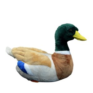 nohito kawaii realistic mallard duck plush toy stuffed animal lifelike green duck plushie pillow doll home decoration 12.2" long (mallard duck)