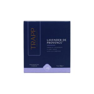 Trapp - No. 25 Lavender de Provence - 7 oz. Signature Candle - Aromatic Home Fragrance with Floral Scent of French Lavender, Clary Sage, & Vanilla Orchid Notes - Petrolatum Wax