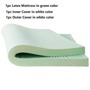 xqwz 75Mm Thick Green Breathable Latex Mattress Foldable Floor Tatami Adults Thick Comfortable Soft Sponge Mattress Topper Qiaoqiaoqiao10.30