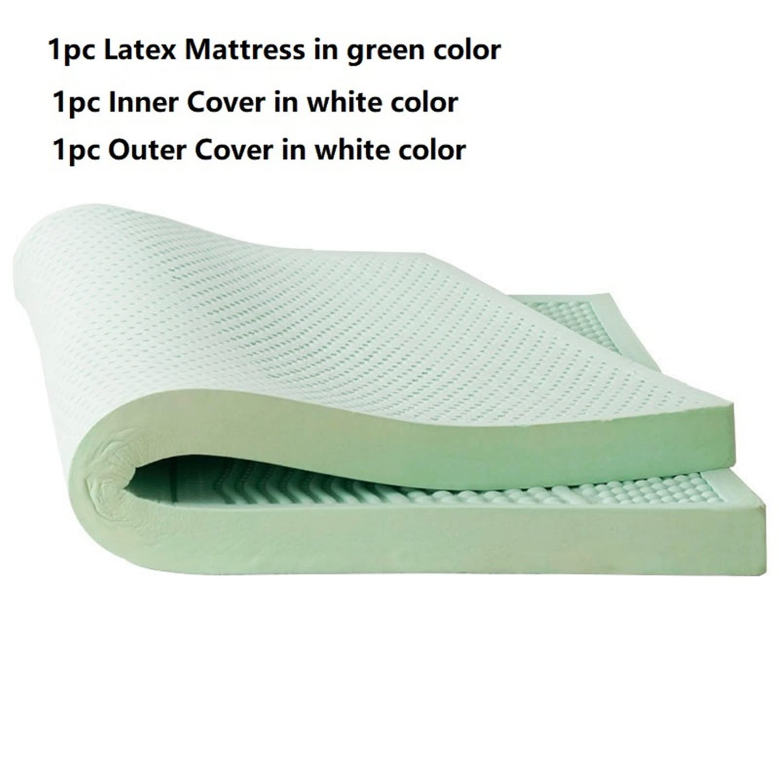 xqwz 75Mm Thick Green Breathable Latex Mattress Foldable Floor Tatami Adults Thick Comfortable Soft Sponge Mattress Topper Qiaoqiaoqiao10.30