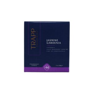 Trapp - No. 60 Jasmine Gardenia - 7 oz. Signature Candle - Aromatic Home Fragrance with Floral Scent of Gardenia, Night Blooming Jasmine, & Hint of Honeysuckle Notes - Petrolatum Wax