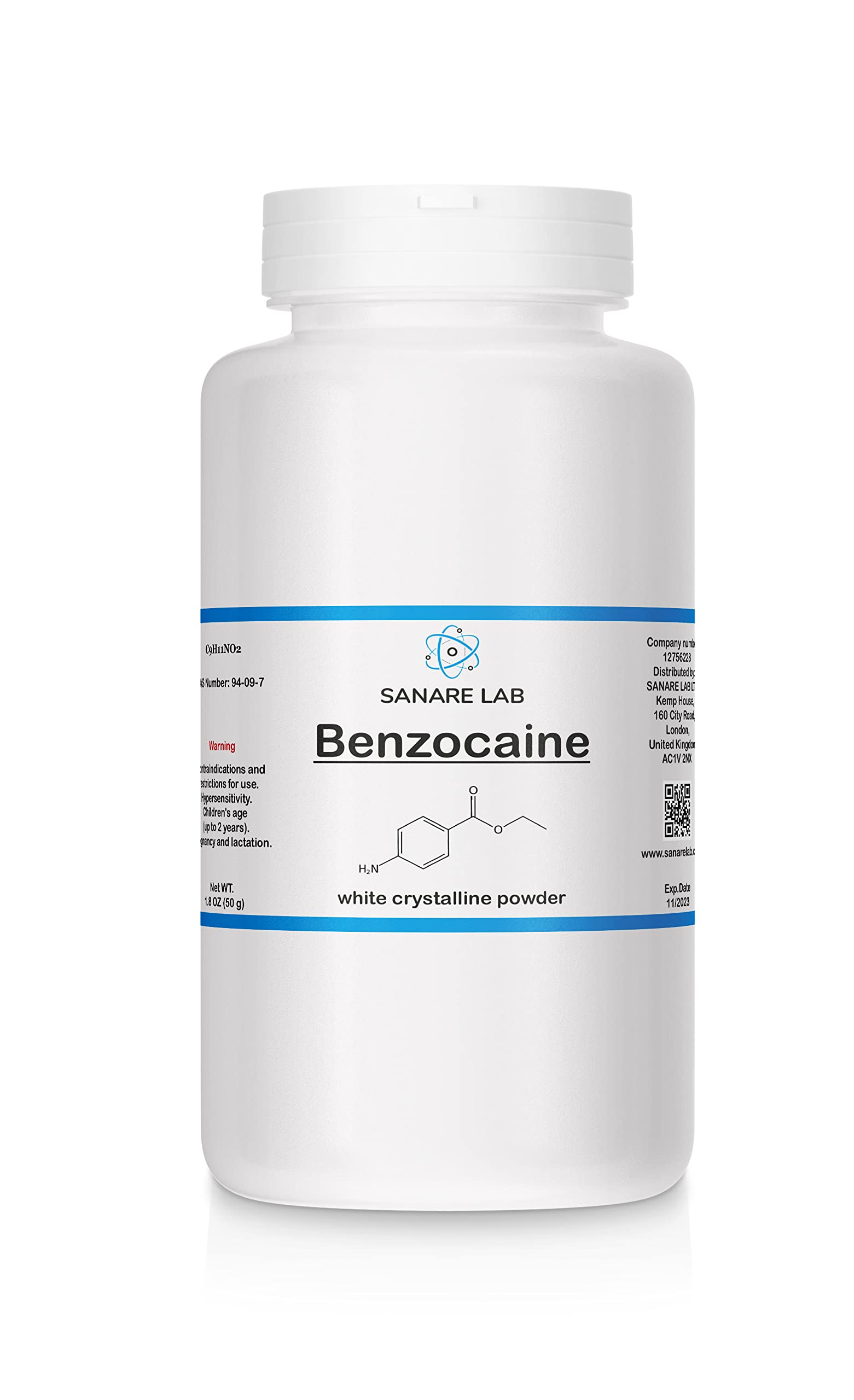 Sanare Benzocain Powder 99% Purity 50 Grams