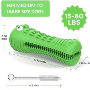 Dealhub Dog Chew Toy, Natural Rubber Dog Toothbrush Aggressive Chewers, for Medium to Large Dogs, Squeaky Dog Toy, Extremely Durable Dog Toy