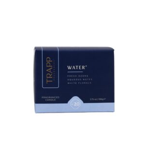 Trapp - No. 20 Water - 3.75 oz. Small Poured Candle - Aromatic Home Fragrance with Fresh Scent of Fresh Ozone, Aqueous Notes, & White Florals Notes - Soy Wax Blend