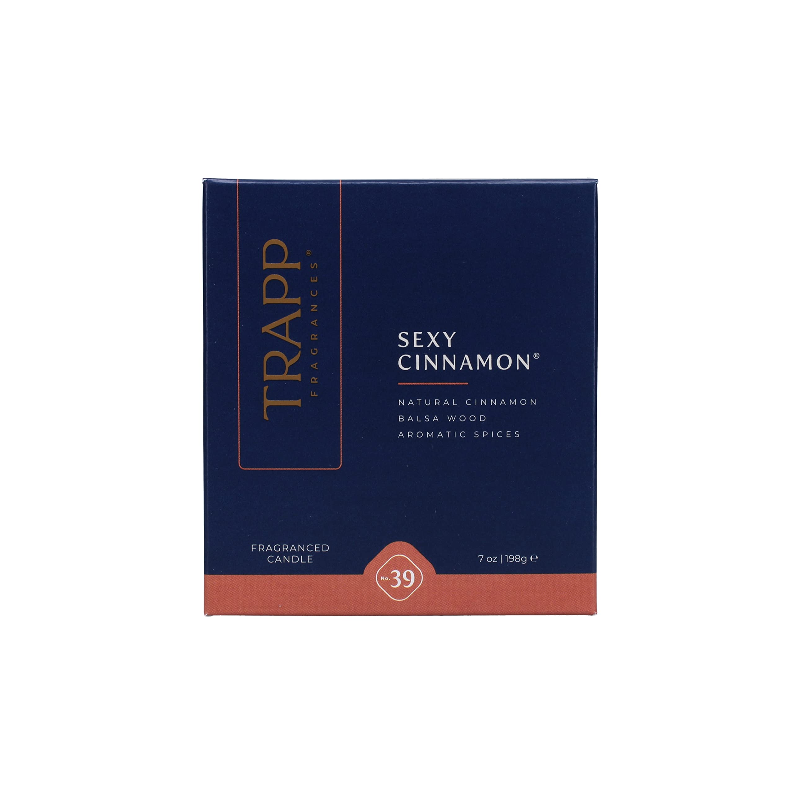 Trapp - No. 39 Sexy Cinnamon - 7 oz. Signature Candle - Aromatic Home Fragrance with Earthy Scent of Natural Cinnamon, Aromatic Spices, & Balsa Wood Notes - Petrolatum Wax