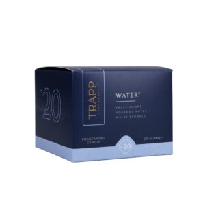 Trapp - No. 20 Water - 3.75 oz. Small Poured Candle - Aromatic Home Fragrance with Fresh Scent of Fresh Ozone, Aqueous Notes, & White Florals Notes - Soy Wax Blend