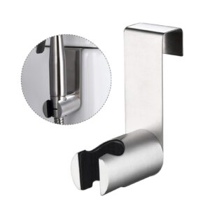 Bidet Sprayer Holder,Stainless Steel Hanging Rack Punch-Free Toilet Bidet Holder,Holder Hook Hanger for Hand Shower Toilet Bidet Sprayer,Toilet Bathroom Attachment(Sliver)