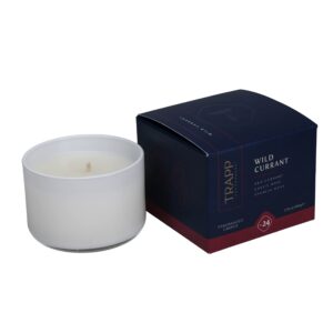 trapp - no. 24 wild currant - 3.75 oz. small poured candle - aromatic home fragrance with fruity scent of red currant, cassis noir, & spanish moss notes - soy wax blend