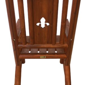 Leigh Country Amberlog Single Rocker with Fleur-De-Lis Cutout Rocking Chair, Brown