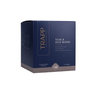 Trapp - No. 68 Teak & Oud Wood - 7 oz. Signature Candle - Aromatic Home Fragrance with Earthy Scent of Burmese Teak, Oud Wood, & Madagascar Vanilla Notes - Petrolatum Wax