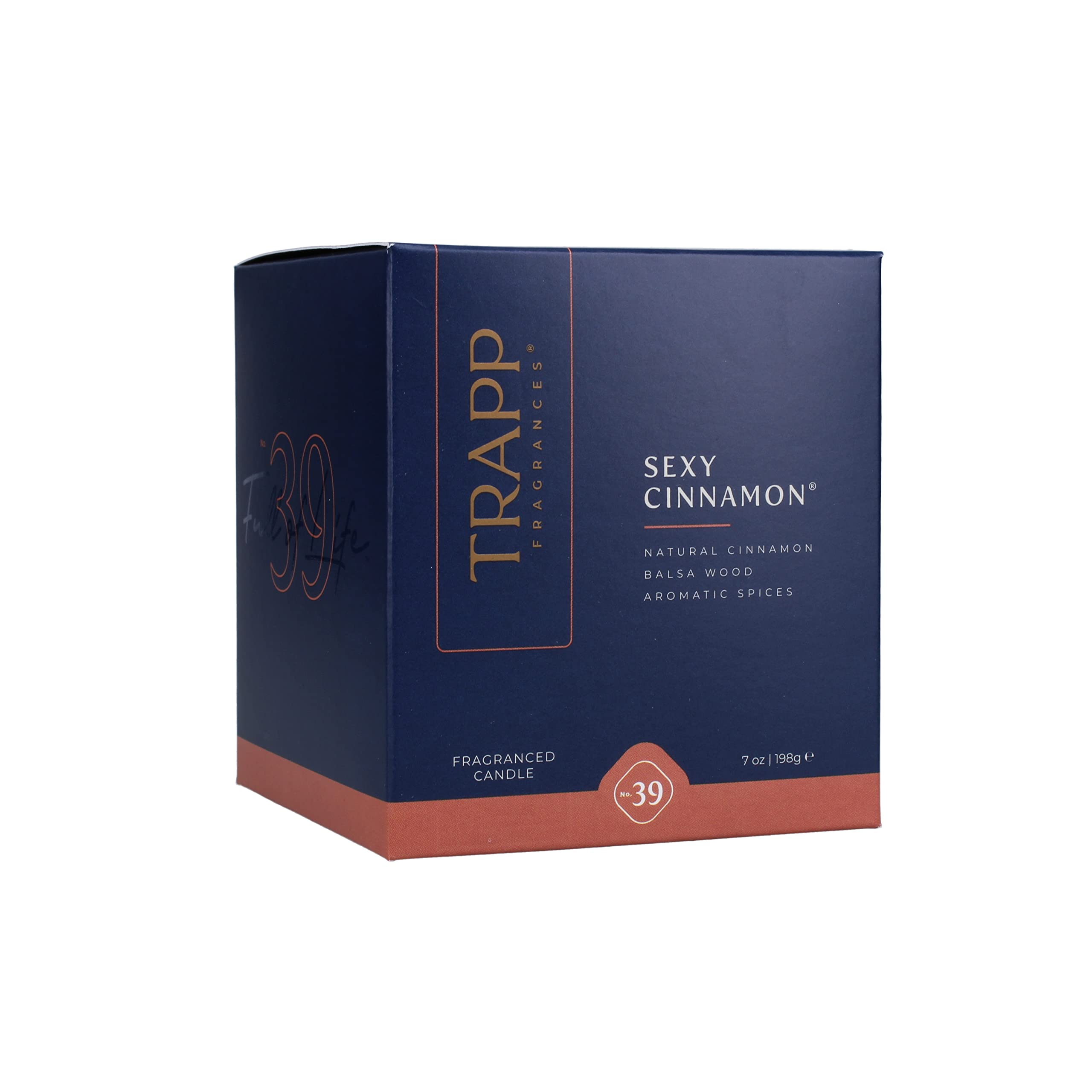 Trapp - No. 39 Sexy Cinnamon - 7 oz. Signature Candle - Aromatic Home Fragrance with Earthy Scent of Natural Cinnamon, Aromatic Spices, & Balsa Wood Notes - Petrolatum Wax