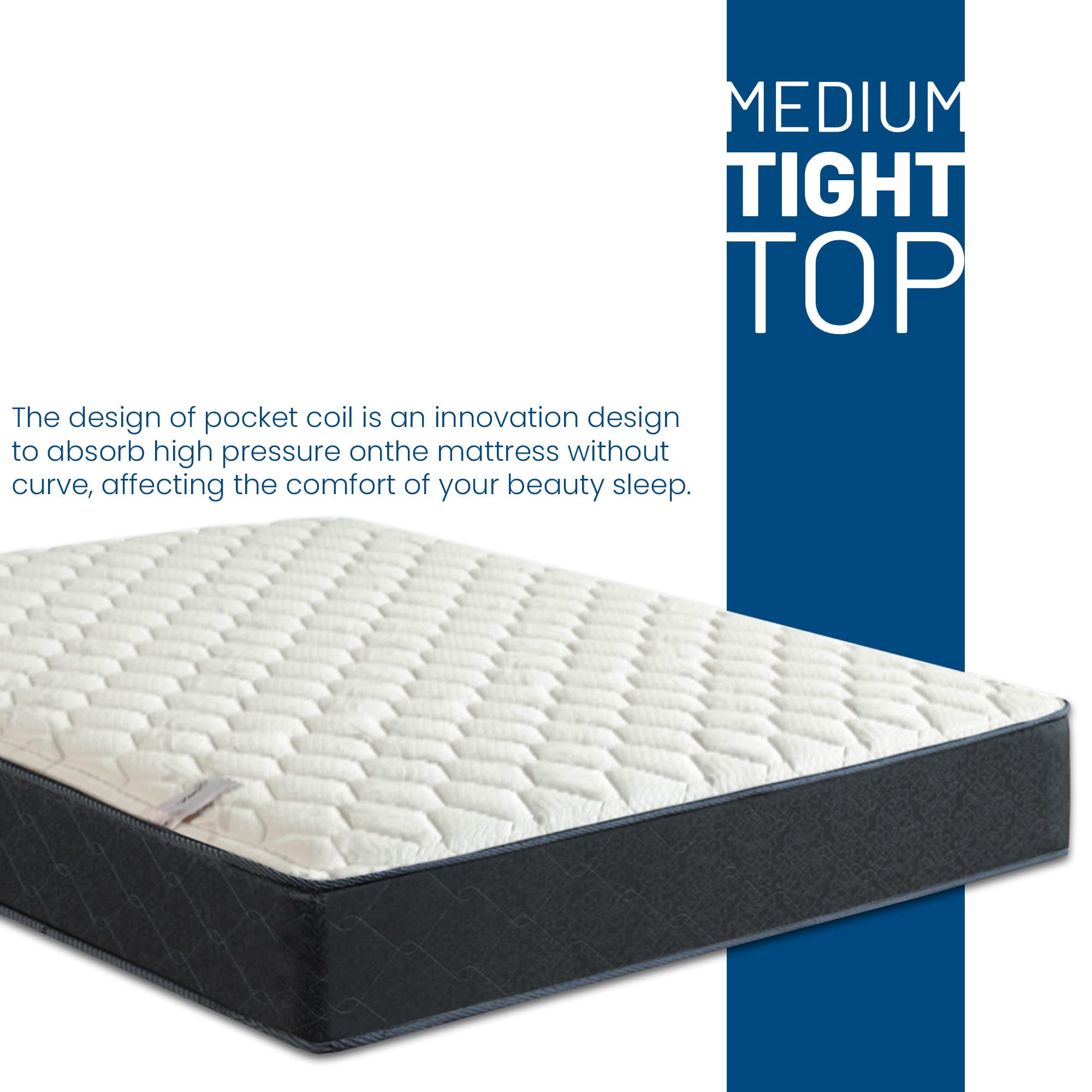 Treaton,9-Inch Medium Firm Memory Foam to Give You The Best Sleep Hybrid Mattress,Compatible with Adjustable Bed, Twin, Black.