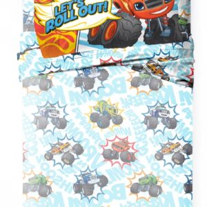 Jay Franco Blaze and The Monster Machines Off to The Races Twin Size Sheet Set - 3 Piece Set Super Soft and Cozy Kid’s Bedding - Fade Resistant Microfiber Sheets (Official Blaze Product)