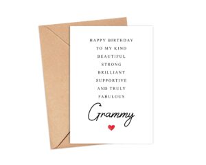 averaze grammy birthday card poem - amazing grammy gift - birthday card grammy - special grammy birthday card - birthday card for grammy, 5 x 7 inches