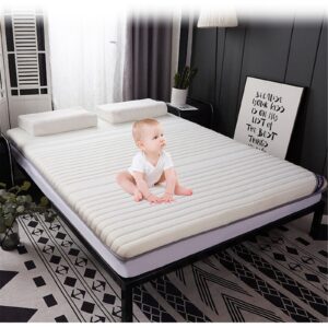 xqwz Breathable Latex Mattress Pure Green Latex Mattress Topper Soft Foldable Floor Tatami Adult Double Thicken Comfortable Soft Foam Mattress Coverbaibaibaibai10.28