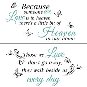 quotes saying wall decals because someone we love is in heaven decal peel and stick lettering words wall stickers memory wall decals vinyl inspirational religious wall decal for home family room decor