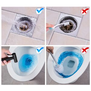 Bidet Sprayer for Toilet, Stainless Steel Black Bathroom Toilet Hand Held Bidet Cloth Diaper Sprayer Shattaf Kit