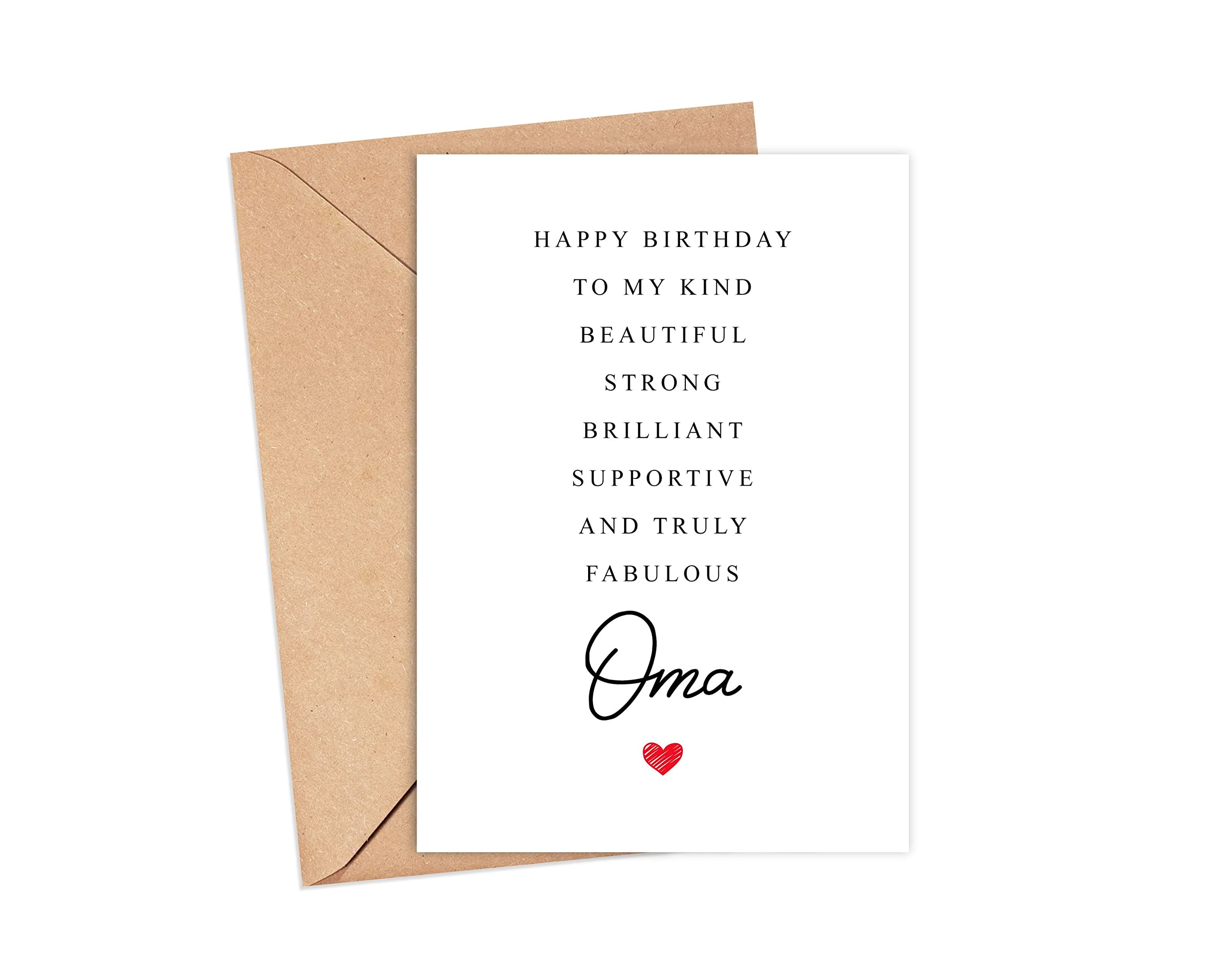 Oma Birthday Card Poem - Amazing Oma Gift - Birthday Card Oma - Special Oma Birthday Card - Birthday Card For Oma