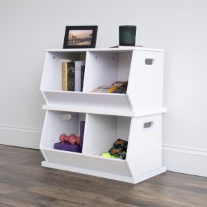 Humble Crew Wood Toy Storage Cubby and Kids Bookcase