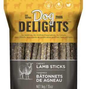 Dog Delights Chewy Lamb Stick Dog Treats, 35 Ounce