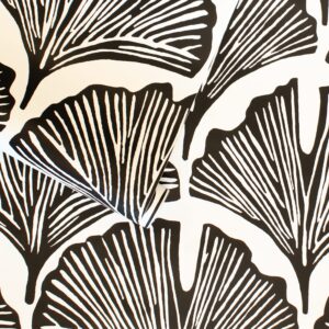 Tempaper x Novogratz Zebra Black Feather Palm Removable Peel and Stick Wallpaper, 20.5 in X 16.5 ft, Made in The USA