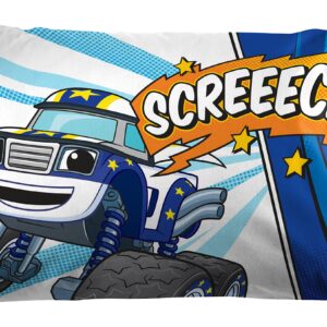 Jay Franco Blaze and The Monster Machines Off to The Races Twin Size Sheet Set - 3 Piece Set Super Soft and Cozy Kid’s Bedding - Fade Resistant Microfiber Sheets (Official Blaze Product)