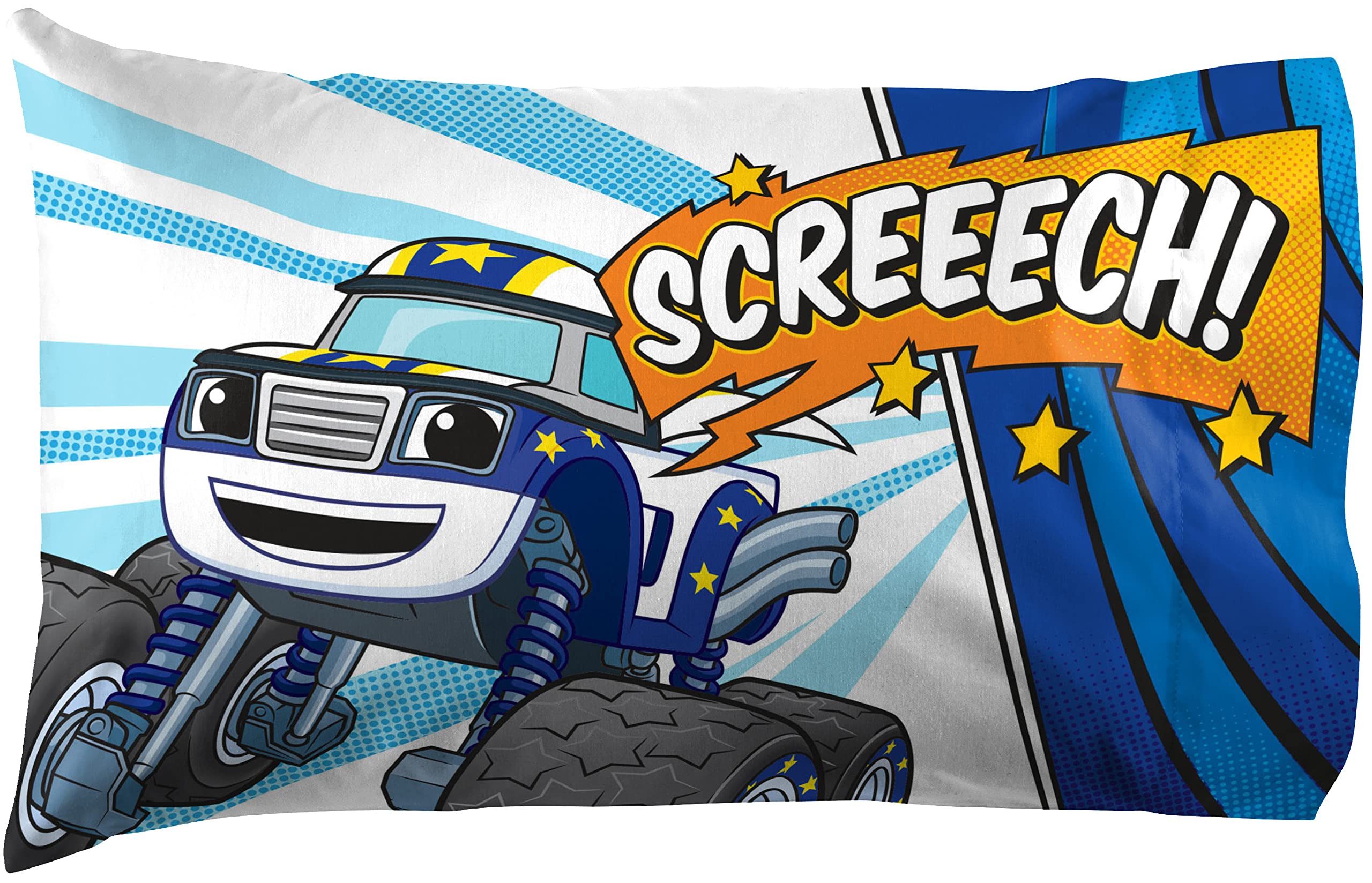 Jay Franco Blaze and The Monster Machines Off to The Races Twin Size Sheet Set - 3 Piece Set Super Soft and Cozy Kid’s Bedding - Fade Resistant Microfiber Sheets (Official Blaze Product)