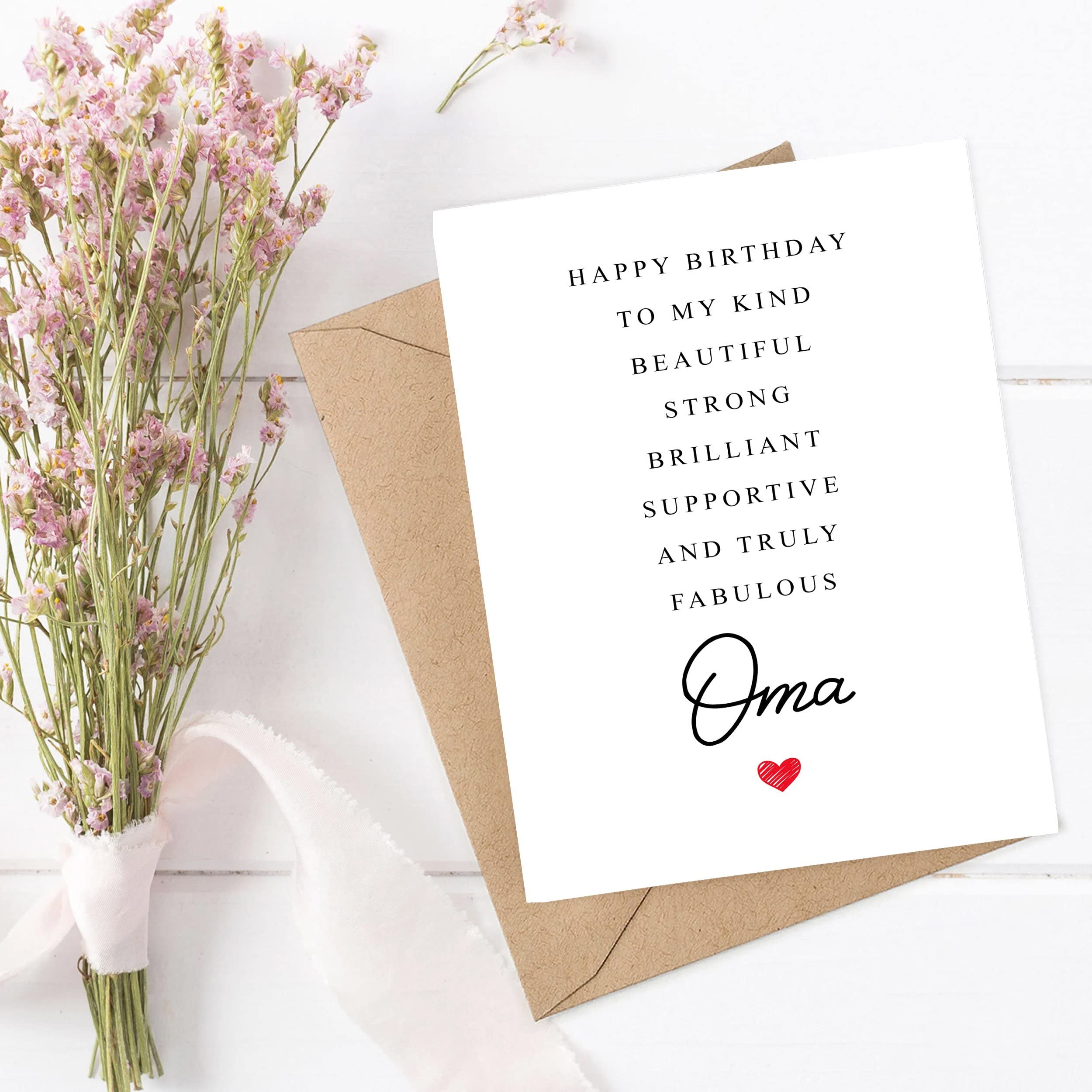 Oma Birthday Card Poem - Amazing Oma Gift - Birthday Card Oma - Special Oma Birthday Card - Birthday Card For Oma