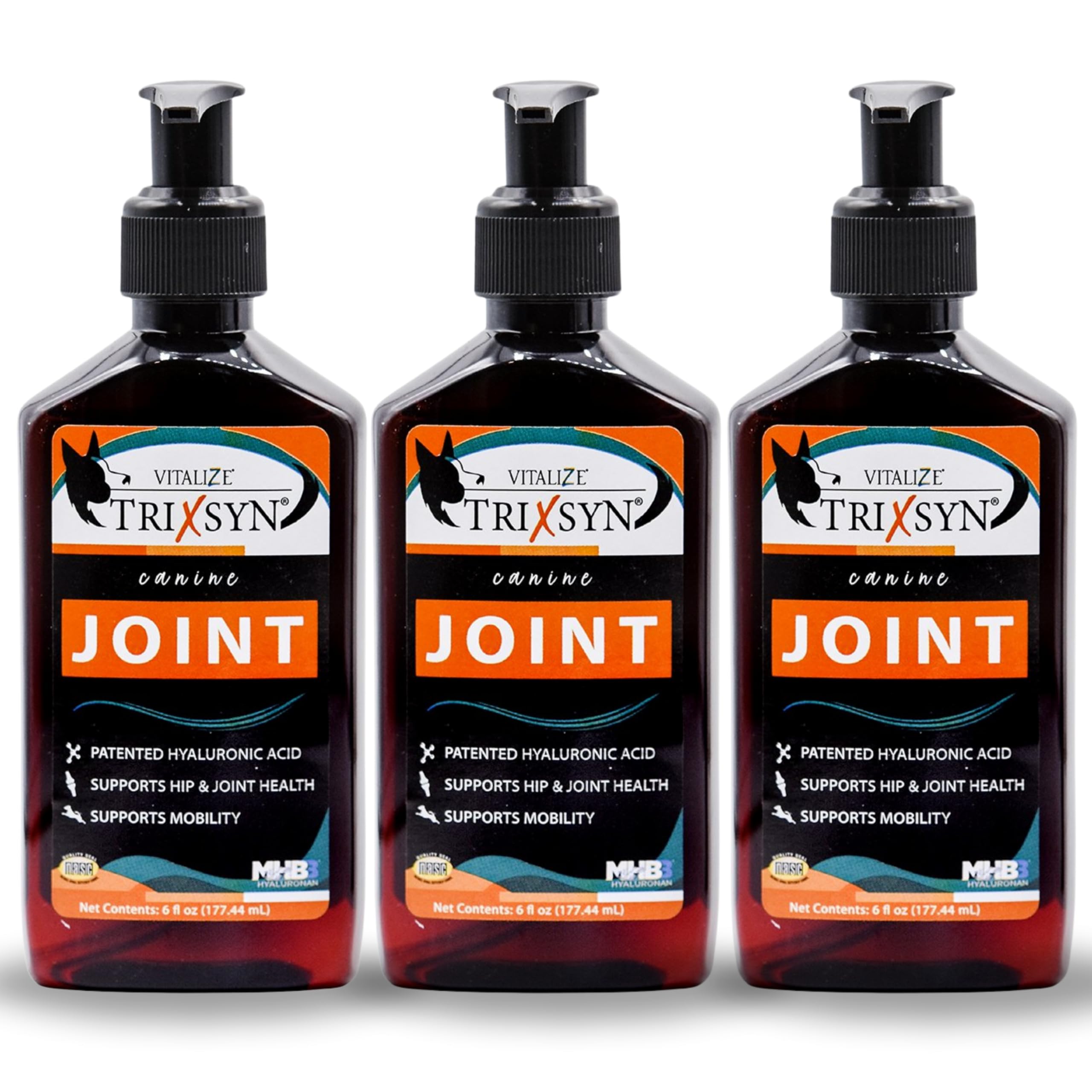 TRIXSYN Canine for Dogs - Hip and Joint Care - 6 fl oz, 3 Pack, 216 Day Supply