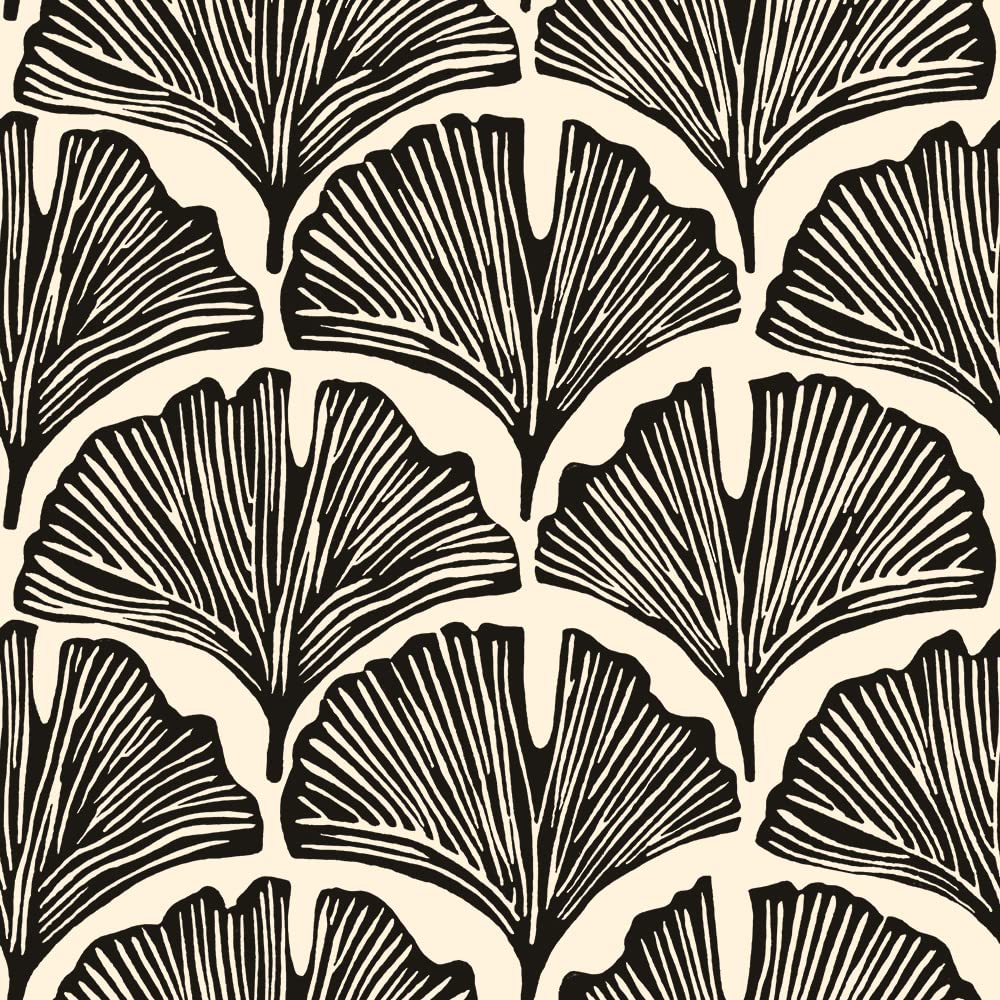 Tempaper x Novogratz Zebra Black Feather Palm Removable Peel and Stick Wallpaper, 20.5 in X 16.5 ft, Made in The USA