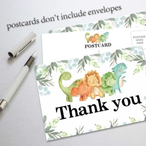 Yuansail Baby Shower Thank You Postcards, Dinosaur Theme Appreciation Post Cards, 25 cards – (bb016-ganxie)