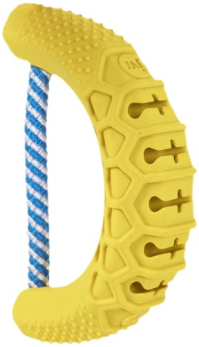 JW Pet CHEW-EE Dental Dog Chew Toy; Cleans Your Pet's Teeth and Gums As They Play; Add Their Favorite Flavors, Banana,Yellow