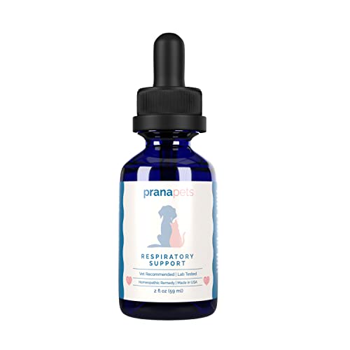 PranaPets Respiratory Support Supplement for Dogs & Cats | Naturally Promotes Optimal Respiratory Function in Pets | Safely aids with Symptoms of Seasonal Allergies