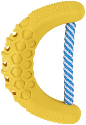 JW Pet CHEW-EE Dental Dog Chew Toy; Cleans Your Pet's Teeth and Gums As They Play; Add Their Favorite Flavors, Banana,Yellow