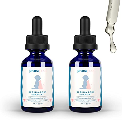 PranaPets Respiratory Support Supplement for Dogs & Cats | Naturally Promotes Optimal Respiratory Function in Pets | Safely aids with Symptoms of Seasonal Allergies