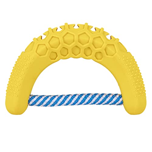 JW Pet CHEW-EE Dental Dog Chew Toy; Cleans Your Pet's Teeth and Gums As They Play; Add Their Favorite Flavors, Banana,Yellow