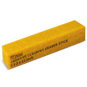 12" x 2" x 2" Inch Abrasive Cleaning Eraser Stick for Cleaning Abrasive Sanding Belts & Sanding Discs Sandpaper Rough Tape, Skateboard and Shoes Natural Rubber Build