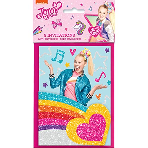 Unique JoJo Siwa Birthday Party Supplies Bundle Pack includes 24 Party Invitations