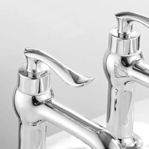 Bathtub Basin Pillar Taps Pair Plating Single Cold and Hot