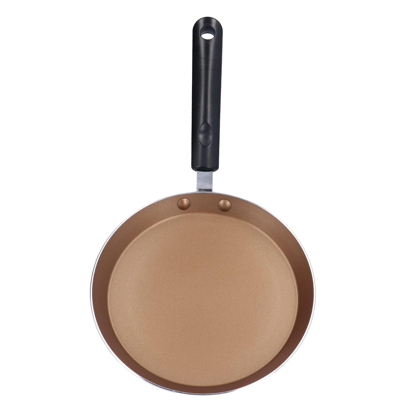 Pancake Griddle, 8in Crepe Pan Tortilla Pan Flat Frying Pan Pancakes Pan for Omelets and Kitchen Induction Cooker (Gold)