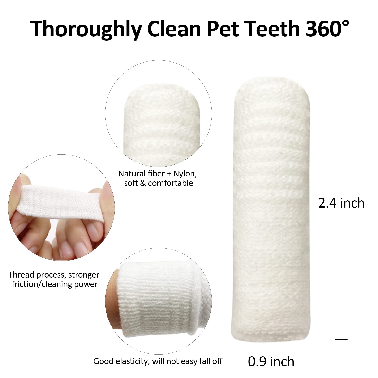 Dog Toothbrush Cat Toothbrush Fingers Toothbrushs for Dog Cat 8 Pack Dog Tooth Brushing Kit Teeth Cleaning, Suitable for Small Pets, Cat and Dog Dental Care, 1 Set for 2 Fingers, Includes 4 Sets