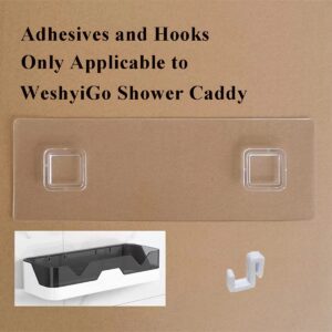 WeshyiGo 2 Packs Strong Sticky Waterproof Wall Adhesives Nail Free Adhesive Pad No-Trace Wall Stick Adhesives Strip for The Bathroom Shelf on The Picture