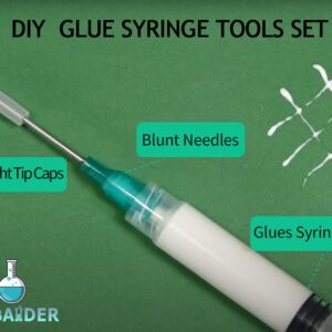 Injection Syringe 5ml Blunt Tip Syringes Luer Lock 16Ga 18Ga 20Ga Blunt Needle with Caps, for Epoxy Resin Oil Glue Ink Injector Craft Paint Industrial adhesives sealants lubricants Lab Science