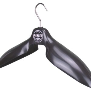 Motorcycle Body Armor Coat Hanger 'Shoulder Saver' by BAKER HANGER - USA Made - 4 Inch Hook (Black)