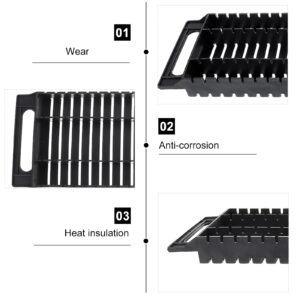 UKCOCO PCB Tray Black Plastic ESD Rack PCB Board Rack Storage Stand: 2pcs Turnover Holder Bracket Circuit Frame Board Holder Welding Stripe Rack Static- Bar Frame ESD Shelf