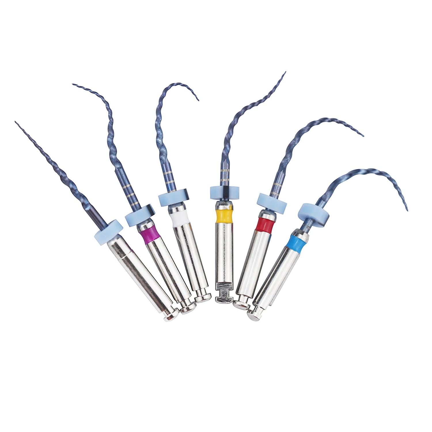 6Pcs S1-F3 Endodontics Files Heat Acticated NiTi Engine Use Super Rotary File 21mm/25mm Endo File (25mm)